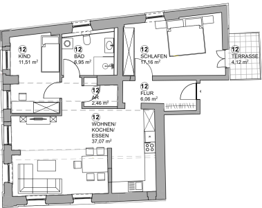 Grundriss Whg. 12